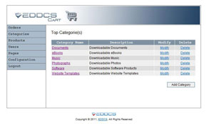 Digital Product Categories Screen